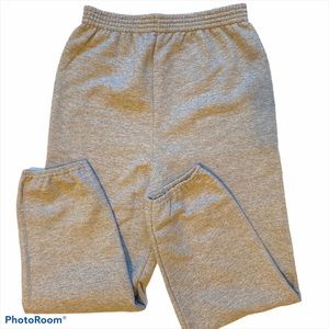 HANES HEATHER GRAY KIDS SWEATPANTS ELASTIC WAIST YOUTH MEDIUM NEW